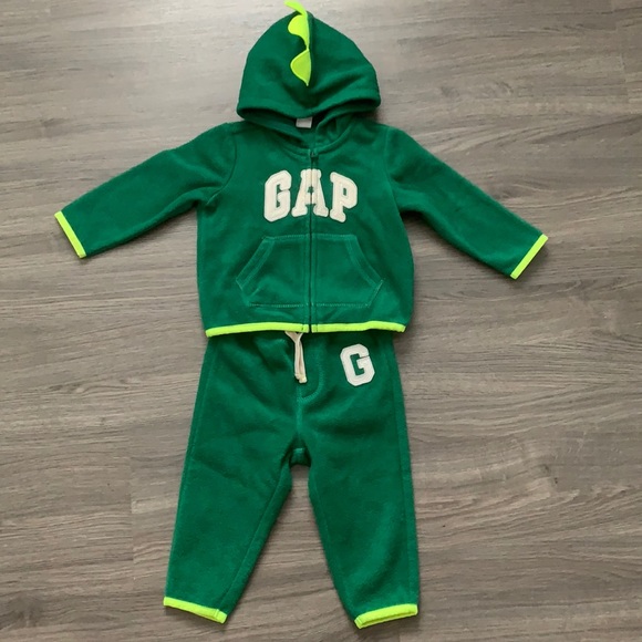 GUC. Baby Gap Fleece Green Suit Size 12-18month. - Picture 1 of 5